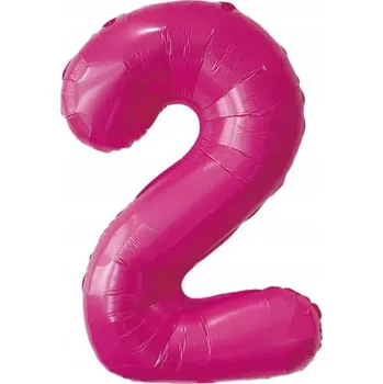 Balónek Fóliový balónek 32" ČÍSLICE 2 RŮŽOVÁ / PINK