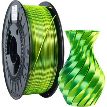 Filament 3DPower PLA SILK - Dvoubarevné - Zelená / Žlutá - 1kg