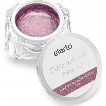 Lak na nehty Gel na zdobení Elarto Extreme Color Paint Gel Shimmer Rose 5 g