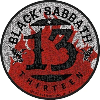 Nášivka Black Sabbath 13 / Flames Circular Nášivka