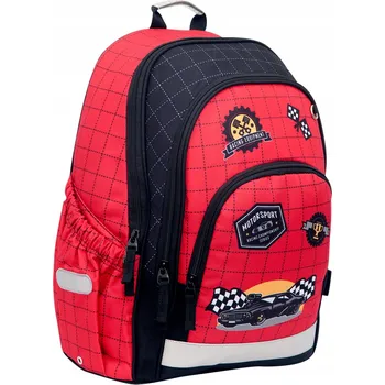 Školní batoh Vícekomorový Školní batoh Hama černý, červený 21 l