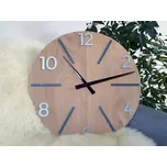 Dřevěné nástěnné hodiny Aksel 60 cm dub přírodní/černé/šedé