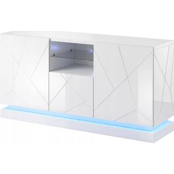 Komoda Komoda QIU 2D1K bílý lesk - Cama Meble