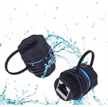 Elektrická zásuvka VODOTĚSNÝ HERMETICKÝ KONEKTOR IP68 2PIN ZÁSTRČKA ZÁSUVKA RJ45 48V 1.5A
