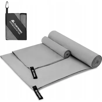 Ručník 2x RYCHLESCHNOUCÍ RUČNÍK Z MIKROVLÁKNA SPORTOVNÍ PLÁŽOVÝ NA TRÉNINK 180x60+80x40