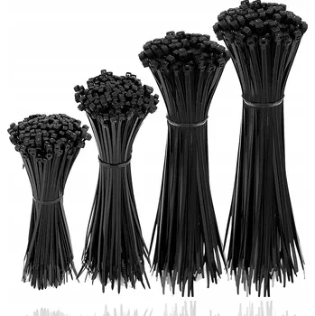 Stahovací páska STHOVACÍ PÁSKY STAHOVACÍ PÁSKY ODOLNÉ PEVNÉ ČERNÉ UV 600 ks SADA