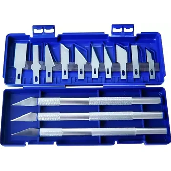 Sada modelářských nožů se skalpely – 13 čepelí