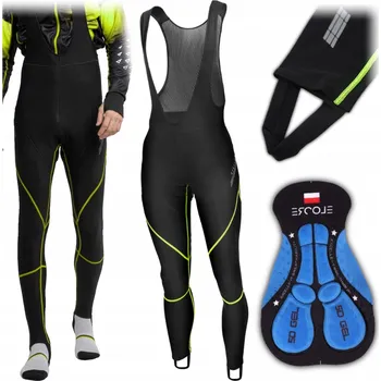 Cyklistické kalhoty Cyklistické kalhoty dlouhé Ercole M černé