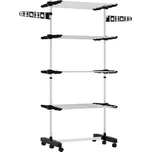 Pojízdný sušák na prádlo, 142 x 55 x 172 cm | černý