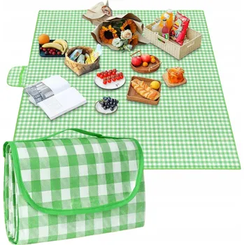 Pikniková deka VELKÁ PIKNIKOVÁ DEKA PODLOŽKA SKLÁDACÍ DEKA NA PLÁŽ PIKNIK KEMPINK 200x150cm