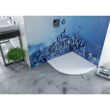 Sprchová vanička Akrylátová sprchová vanička půlkruhová SANPLAST Free Line BP/FREE 90x90x9+STB bílá