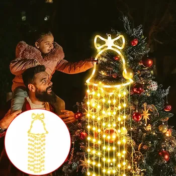 Vánoce ŚWIETLNA KURTYNA LED DZWONECZEK 100 DIOD VÁNOČNÍ OKNO DÁLKOVÉ OVLÁDÁNÍ ČASOVAČ IP65