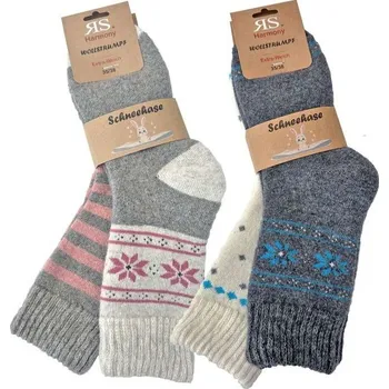 Dámské ponožky Olet Dámské ponožky RS šedo-růžové pruhy