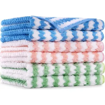 Utěrka 6X UTĚRKY UTĚRKA NA ČIŠTĚNÍ Z MIKROVLÁKNA KUCHYNĚ KOUPELNA 25x25 cm