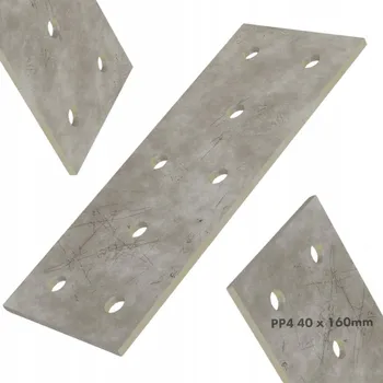 Obraz Perforovaná deska ocel 4 cm x 2 cm, délka 16 cm, tloušťka 2 mm