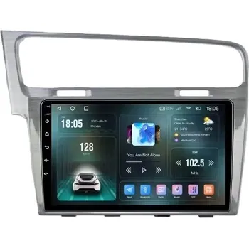 Autorádio VW Golf 7 Autorádio Mekede - stříbrný rámeček