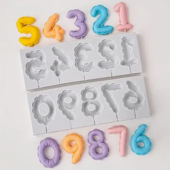 Nádoba na pečení Silicolove Silikonová forma na lízátka - balonková čísla