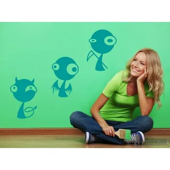 Samolepící dekorace Marťánci Barva: 054 - Tyrkysová, Velikost: 3x 30x50cm