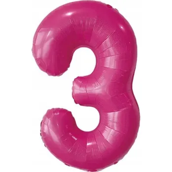 Balónek 32" fóliový balónek ČÍSLICE 3 PINK