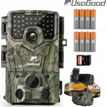 IP kamera Lovecká kamera 36 MP 4K s nočním viděním, SD karta 32 GB a 8 AA baterií