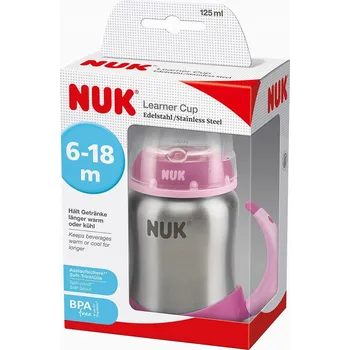 Kojenecká láhev NUK 10255253 lahvička s ochranou proti vylití růžová 125 ml