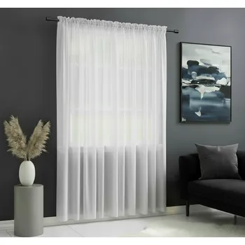 Záclona Dekorační voálová záclona s řasící páskou JULIA bílá 300x250 cm MyBestHome