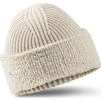 Čepice Fellhof Merino čepice - šedá, béžová Barva: béžová