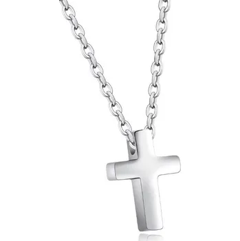 Přívěsek Přívěskynakrk.cz Ocelový náhrdelník křížek 41 cm STEEL