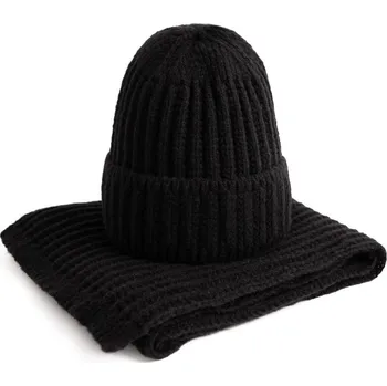 Čepice Čepice a šála - černá