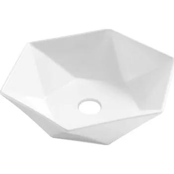 Umyvadlo Umyvadlo na desku asymetrické Invena NAKSOS 54 cm bílé