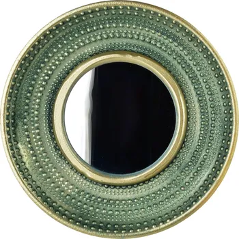 Zrcadlo Kulaté nástěnné zrcadlo DAZ 29 cm zelené