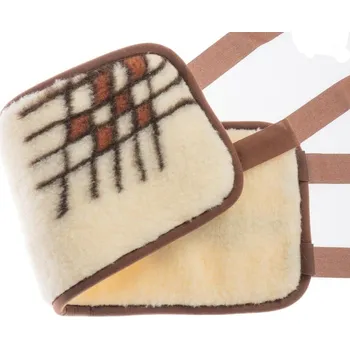 Ledvinový pás ze 100% ovčí merino vlny, hnědý se vzorem