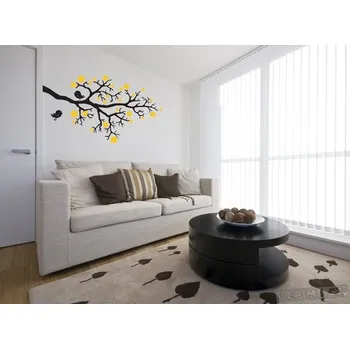 umělá květina Lepime.cz Jabloňová větvička Barva: 021 - Žlutá, Velikost: 130x75cm, Varianta: Pravá