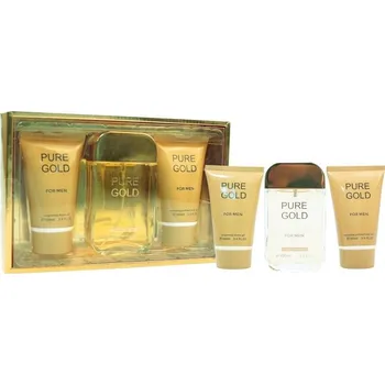 Kosmetická sada Pure Gold dárková sada s parfémovanou vodou pro muže 3×100 ml