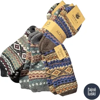 Pánské ponožky Pesail Pánské Alpaka vlna ponožky barevné 3 páry 40-43 mix.2