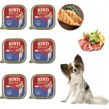 Krmivo pro psa Rinti MiniGold Vlhké Krmivo Kuře a Husa pro Malé Psy - Sada 6x100g (0.6kg)