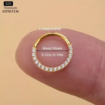 Piercing Titanový kroužek s čirými kamínky – G23 - SENXINKR03 InfinityPierce.cz (Titanový kroužek s kamínky G23 - SENXINKR03)