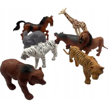 Figurka DIVOKÁ ZVÍŘATA VELKÁ SADA FIGURKY SAFARI 8 KS