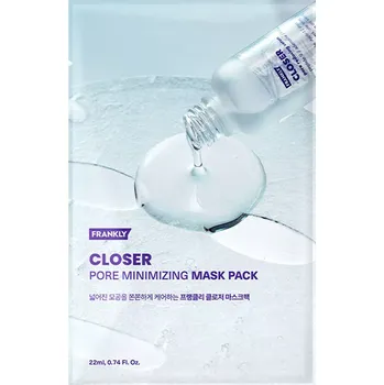 Pleťová maska Frankly - Closer Mask – Plátýnková pleťová maska snižující viditelnost pórů – 1 ks / 22 ml