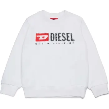 Chlapecká mikina Dětská bavlněná mikina Diesel SDROPS OVER SWEAT-SHIRT bílá barva, s potiskem, J02483 00X, vel. 120