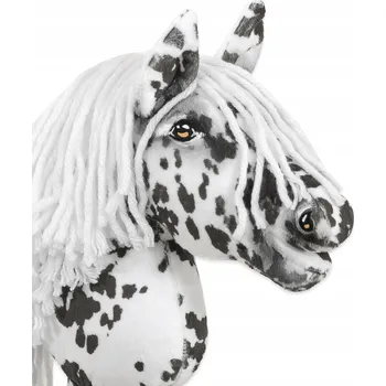 Hobby horsing Hobby Horse Malý koník na tyči Premium - strakoš bílo-černý s bílou