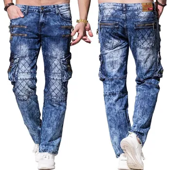 Pánské kalhoty KOSMO LUPO kalhoty pánské KM060 L:32 jeans džíny kapsáče 31 Jeans