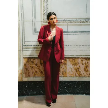 Dámské sako Elegantní sako Stylove S417 bordó EU velikost: XXL