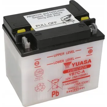 Motobaterie AKUMULÁTOR YUASA MOTOCYKLOVÝ YB7C-A 12V 7AH