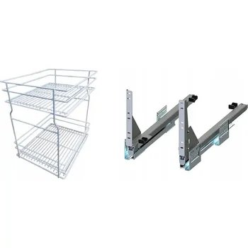 Cargo koš do spodní skříňky 40 cm 400 Bílý 2x push REJS plný výsuv