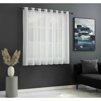 Záclona My Best Home Dekorační krátká záclona s kroužky EDEN bílá 400x150 cm
