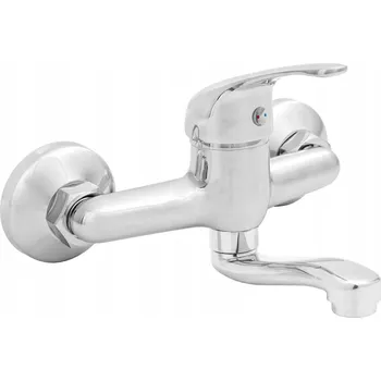 Vodovodní baterie Umyvadlová baterie nástěnná Invena Mitris stříbrná