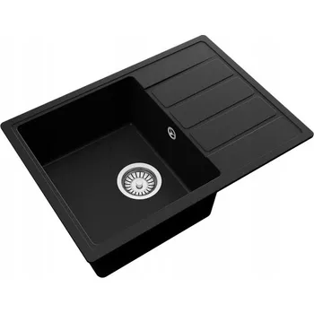 Granitový dřez Jednokomorový dřez Teka Comfort, křemen, černý