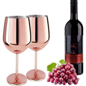 Sklenice ELEGANTNÍ SKLENIČKY NA GIN, RŮŽOVĚ ZLATÉ, 500 ML, OCELOVÉ, 2 KS, DÁREK