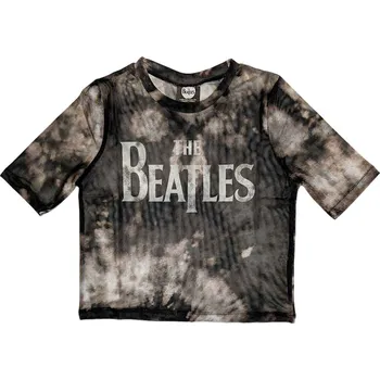 Pánské tričko The Beatles Drop T Logo Black S Dámské Tričko